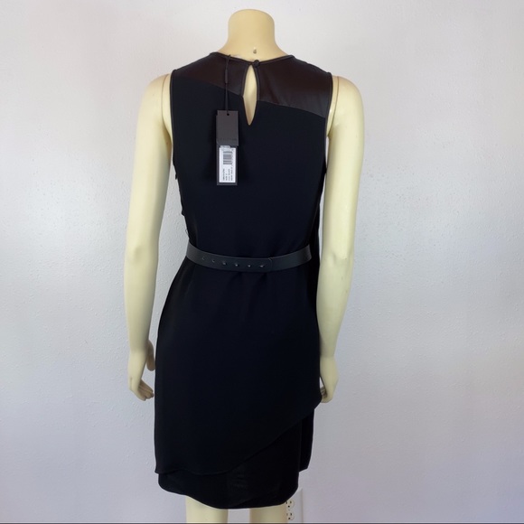 Halston Heritage Sleeveless Asymmetric Drape Dress - Picture 5 of 8